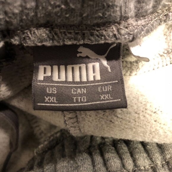 Puma Men's Jogger Pants XXL Gray Sweatpants Elastic Waistband Drawstring Pull On - Picture 3 of 12